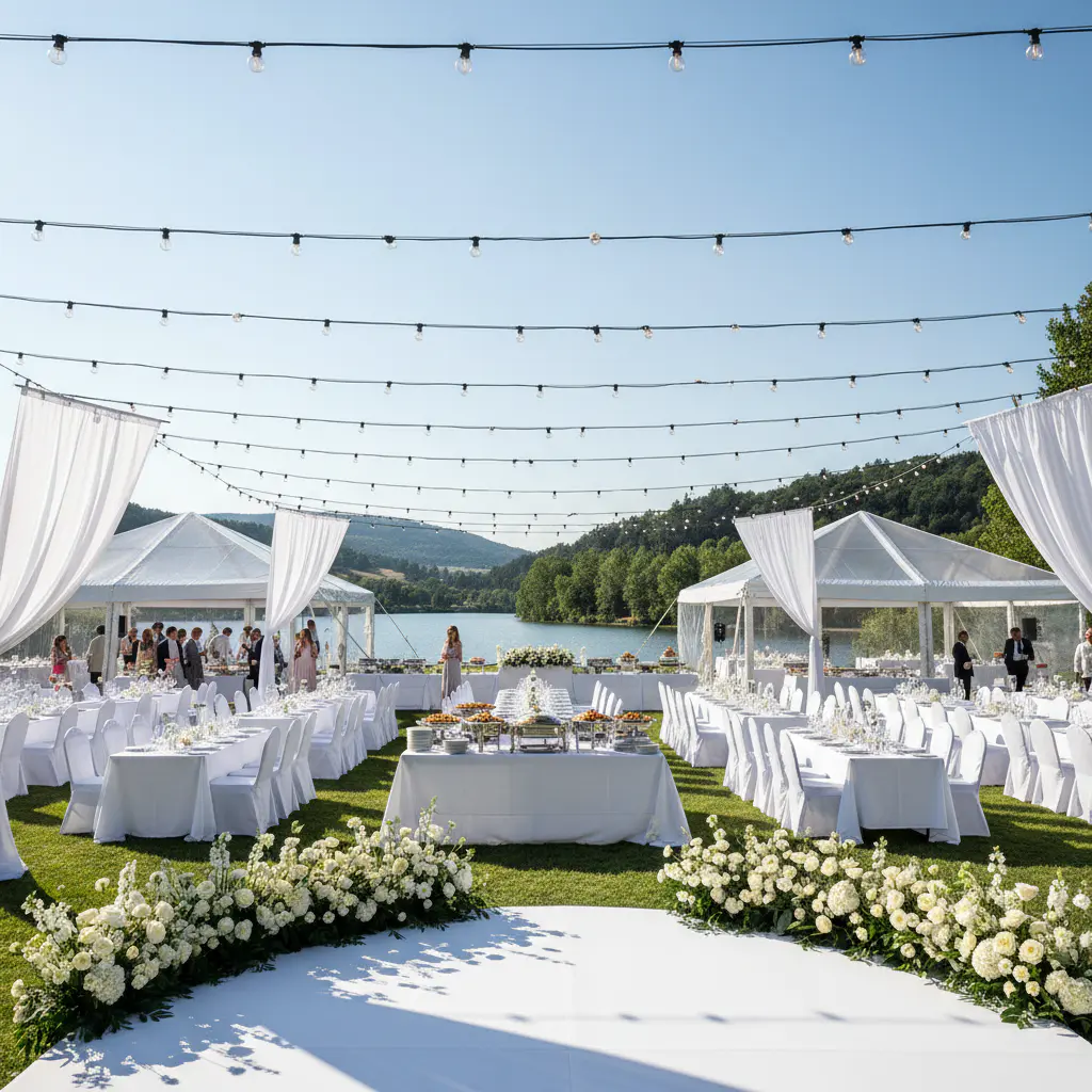 Wide view of an event setup