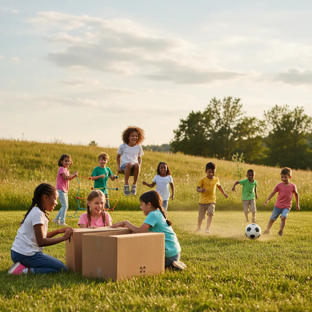 Group of kids playing